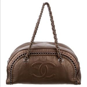 chanel metallic bronze bag